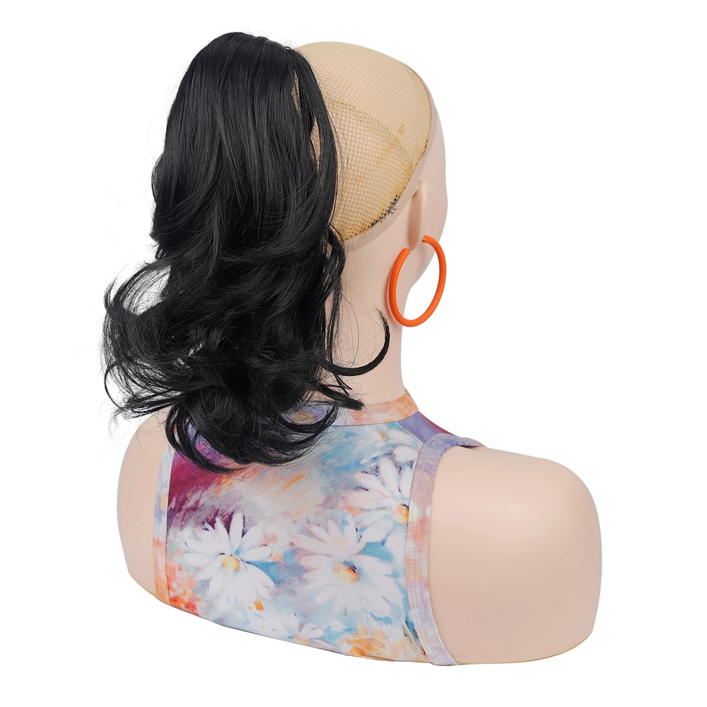 

10 Inch Synthetic Blonde Wavy Claw Clip on Ponytail Extension Natural Hair Extension for Women Hairpiece Accessory