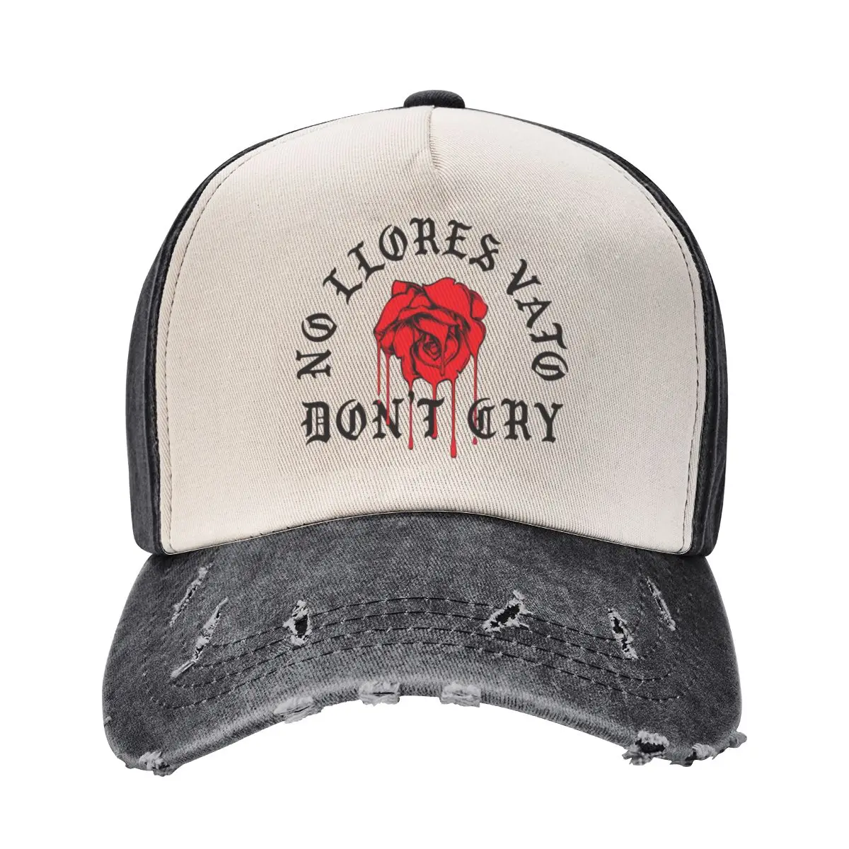 

No Lllores Vato Don't Cry Chicano Cholo Red Melting Rose Мексиканская Американская Бейсболка Модная Пляжная Регби Женская Мужская