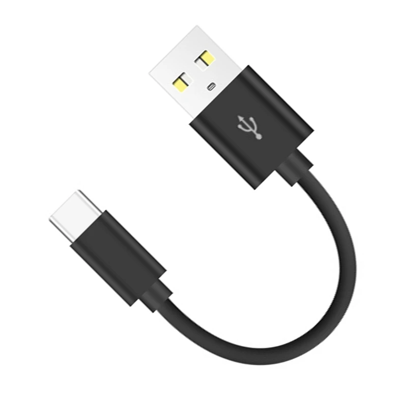 10cm Short USB to Type-C Cable High Speed Charging Cord Support Data Transfer