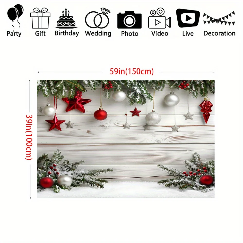 Christmas decoration background - Snowflake, star and planet design, polyester party banners for indoor and outdoor use