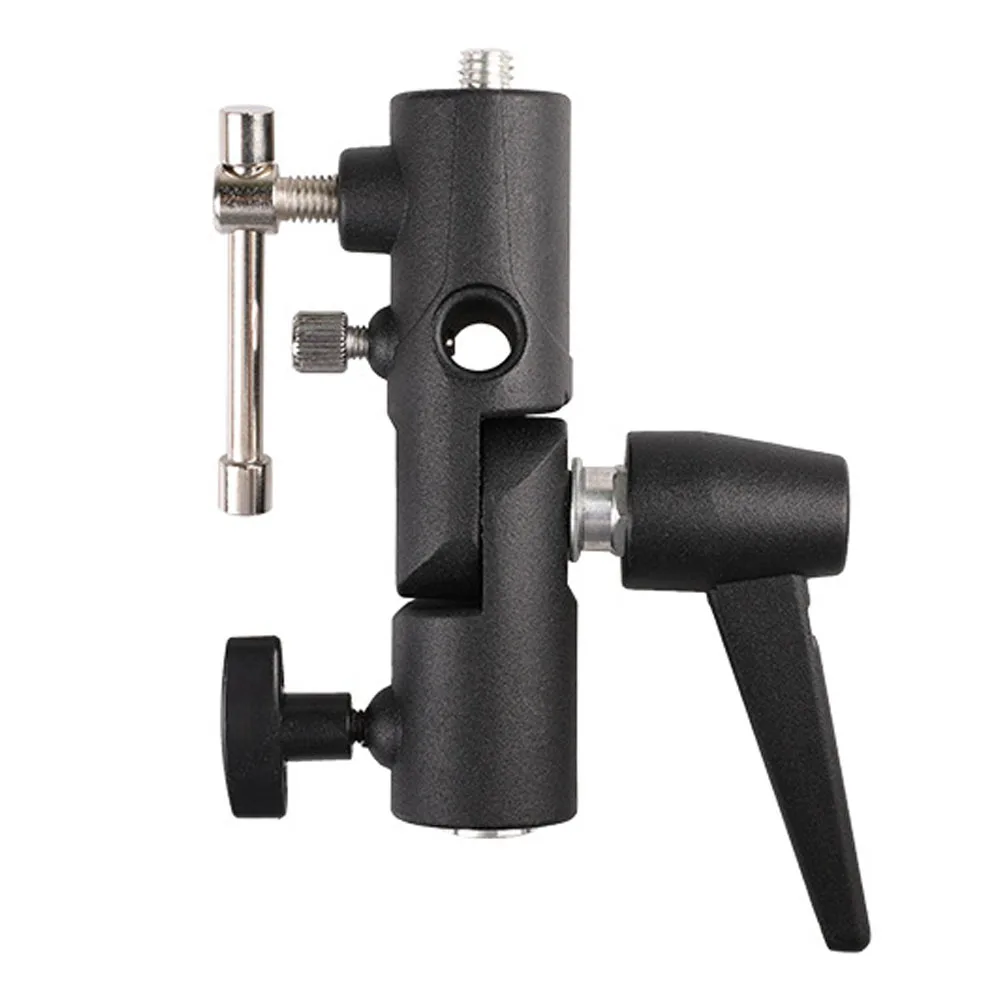 

Lighting Softbox Mount Camera Flash Bracket Live Streaming Adjustable Umbrella Holder For Camera Flash Long Metal Handle