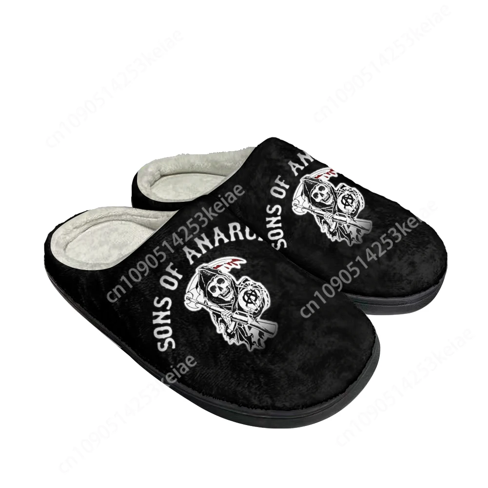 Hot Sons of Anarchy Fashion Cotton Custom Slippers Mens Womens Sandals Plush Casual Keep Warm Shoes Thermal Comfortable Slipper