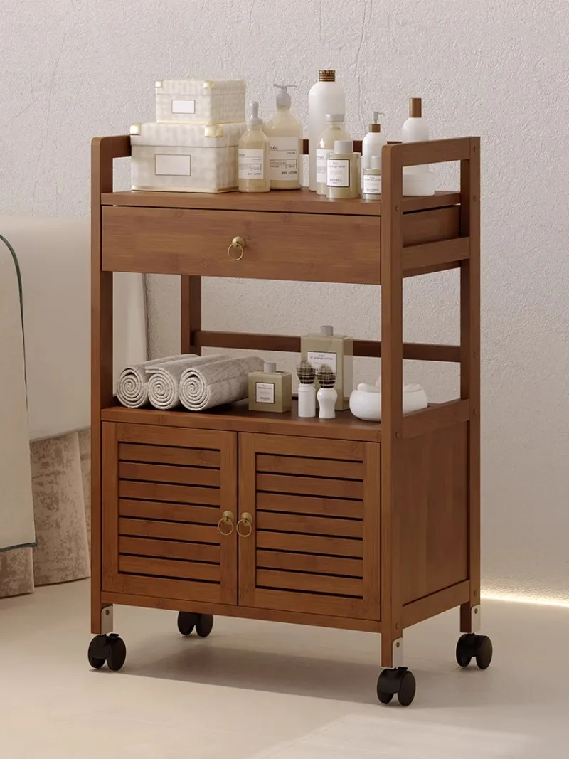 

Beauty trolley rack, special mobile tool cart for beauty salon, non-solid wood nail salon storage locker