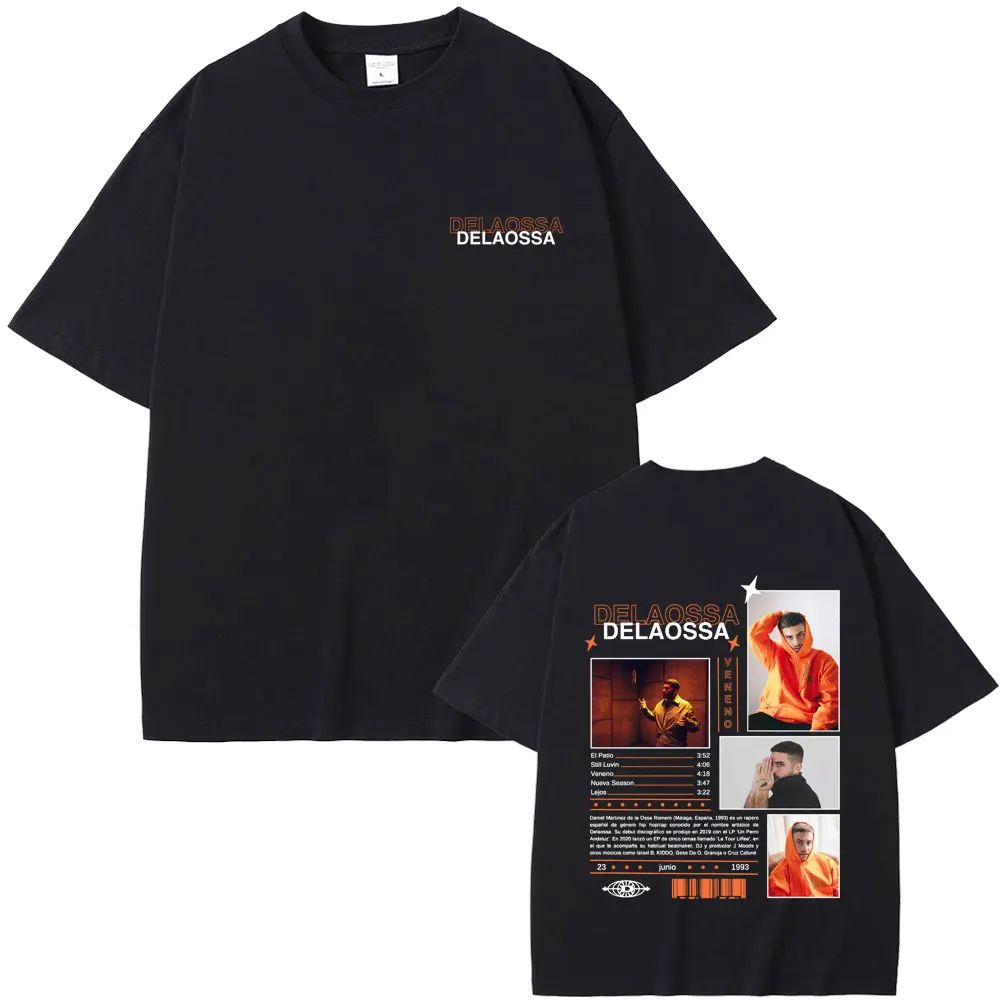 

Rapper Delaossa Veneno Graphic Print T-shirt Men Women Hip Hop Fashion Oversized T Shirts Men's Casual Cotton Vintage T-shirts