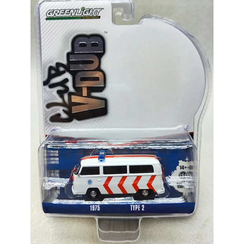 

Литой под давлением сплав Greenlight 1/64 1975 Type 2 T2 Модель автомобиля для взрослых Классическая коллекция Статический дисплей Игрушка для мальчика