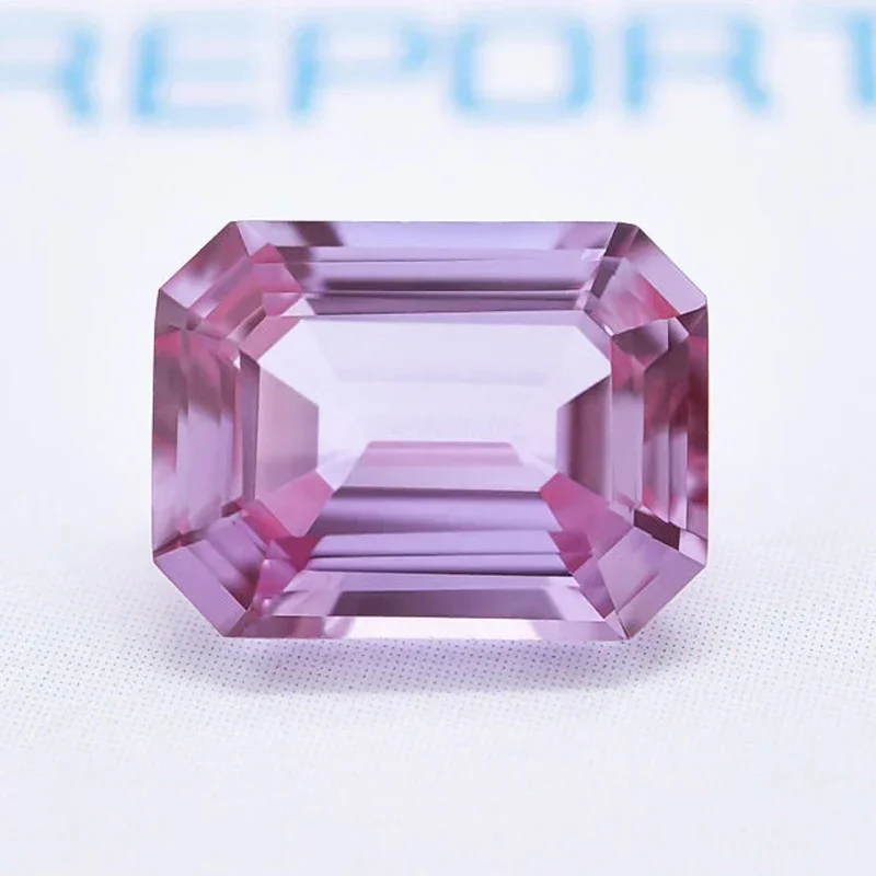 

Lab Grown Alexandrite Stone Emerald Shape Purple Color Charms Beads Selectable AGL Certificate for Diy Jewelry Making Materials