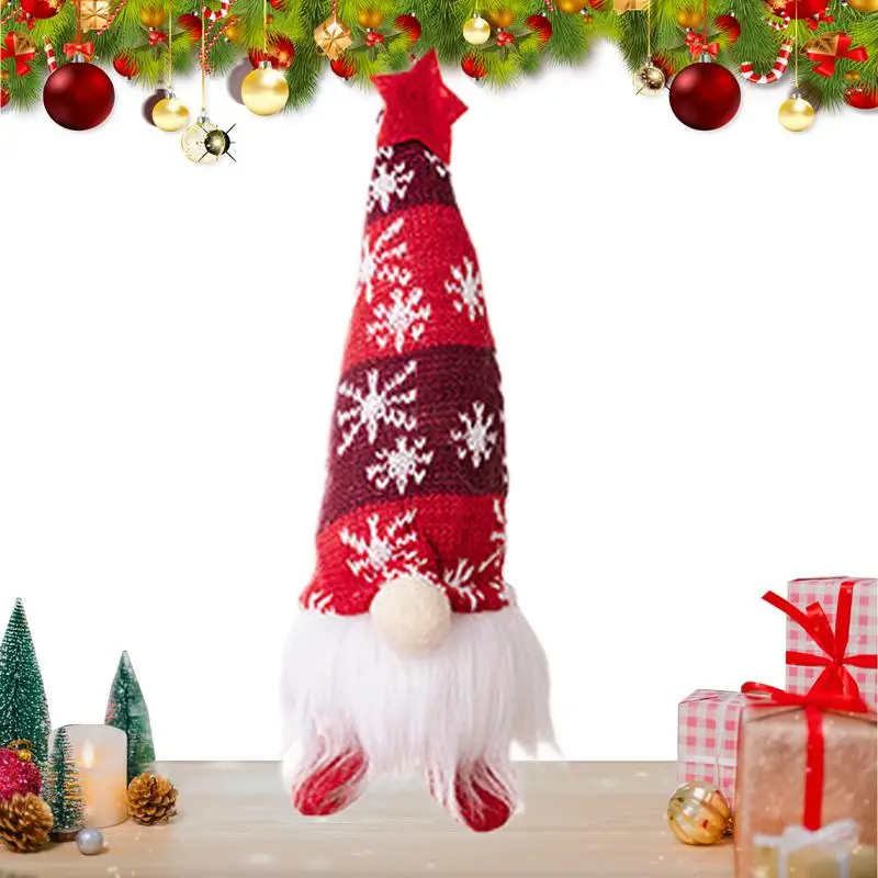 Light Up Gnomes Battery Operated Gnome Table Ornaments Holiday Toy With Snowflake Knitted Hat For Home Table Decor