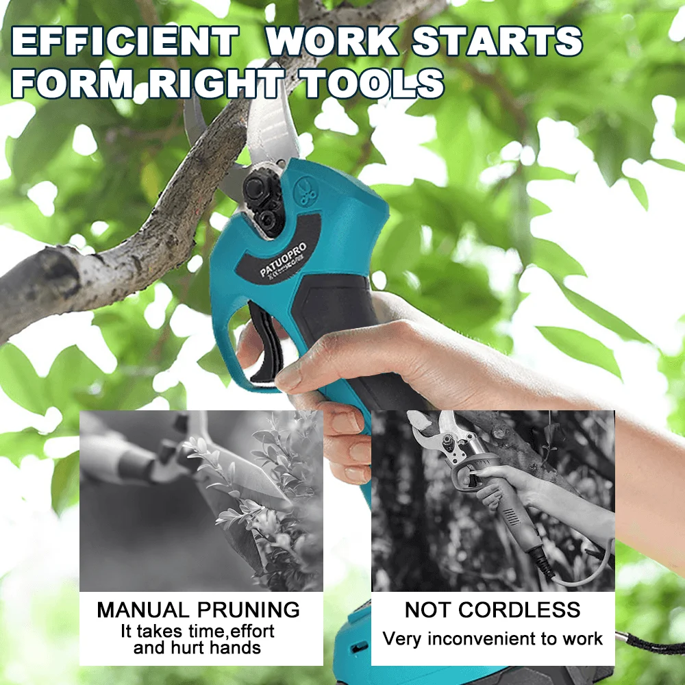 30mm Cordless Electric Pruning Shear Brushless Rechargeable Electric Scissors Garden Bonsai Branch Pruner For Makita 18V Battery