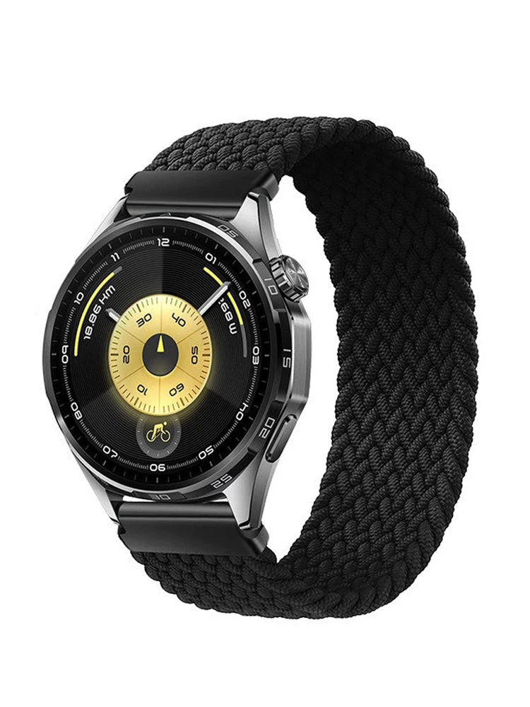 Pulseiras de 20mm 22mm para Huawei Watch GT 4/5/6/Pro/Runner 2/Galaxy Watch 4/5/6/7/Classic, Bracelete Elástico Trançado, Correia Smart Band