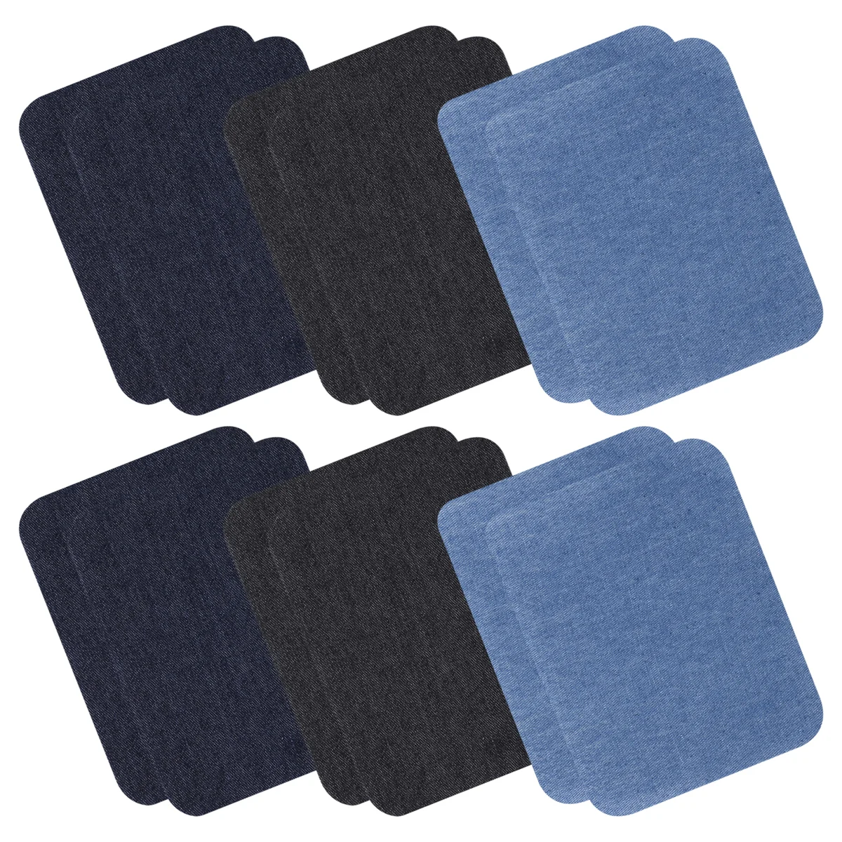 Iron On Patches For Clothing Jeans 12 Pcs, 3 Colors (4.9 inch X 3.7 inch)