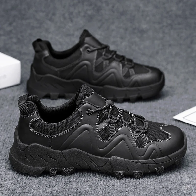 

Men Shoes Autumn New Anti Slip Wear-resistant Outdoor Hiking Shoes Height Increasing Breathable Shock-absorbing Casual Mesh Shoe