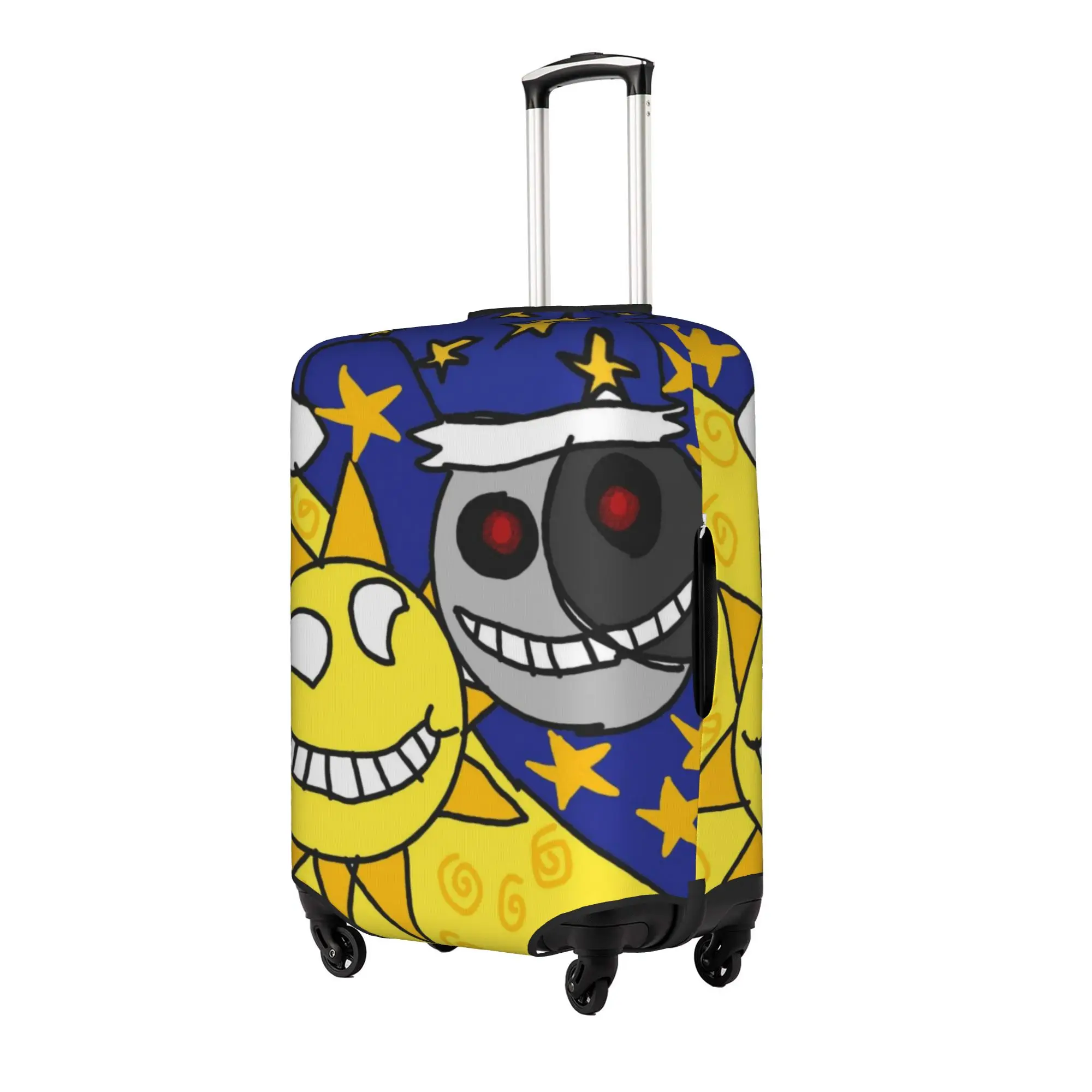 Sundrop And Moondrop Luggage Cover Protector Fashion FNAF Security Breach Travel Suitcase Protective Cover for 18-32 Inch