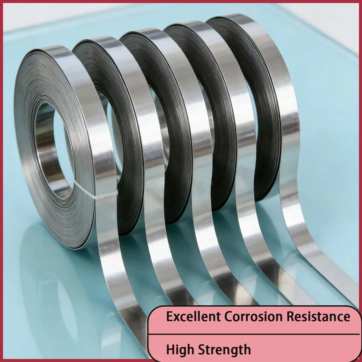 High Elasticity Stainless Steel Strip with Thickness of 0.1-1mm and Width of 8-30mm, Excellent Corrosion Resistance