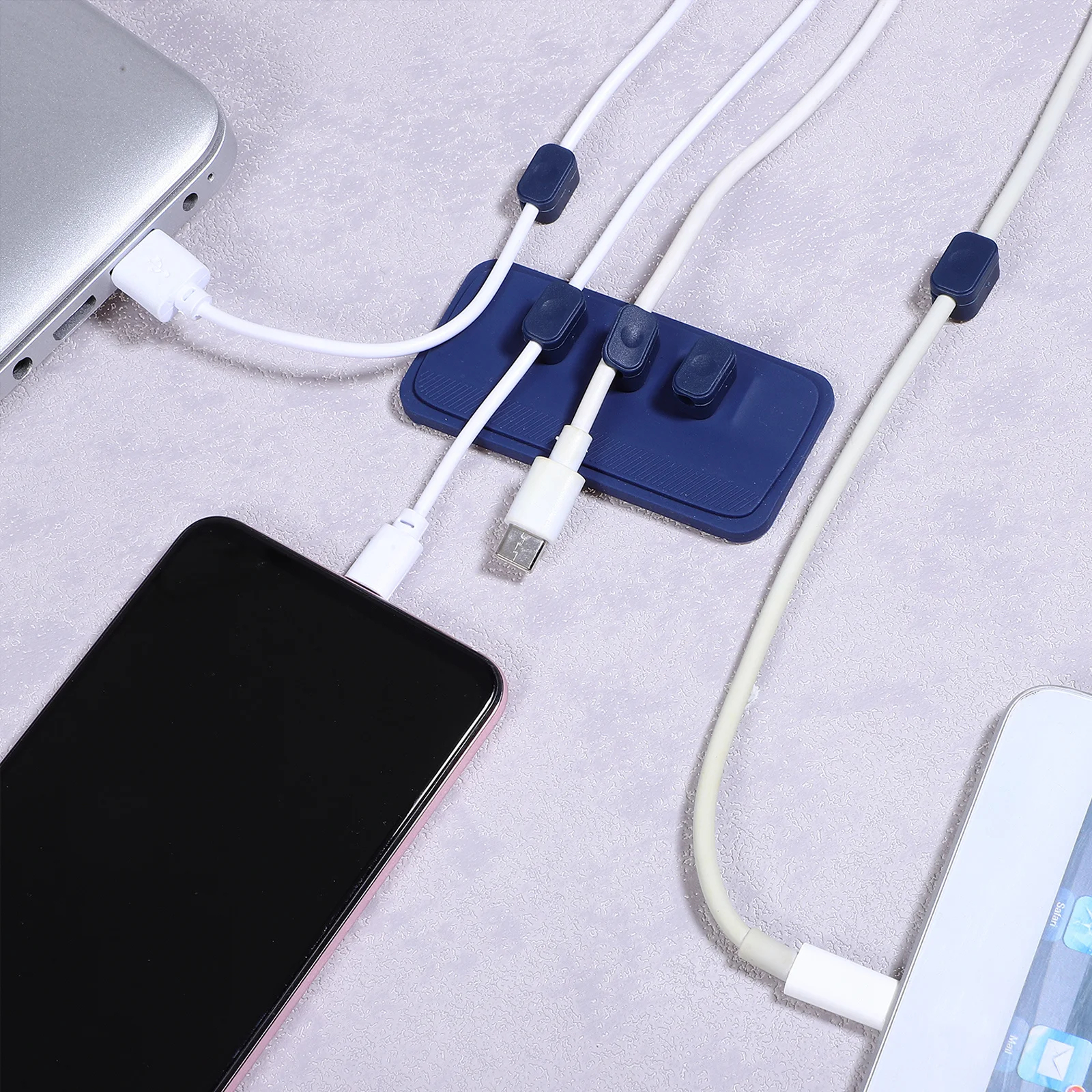 

2Sets Magnetic Cable Organizer for Desk Cord Holder Clip Cable Management for Phone USB Wires Cord Organizer