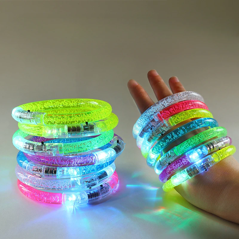 10pcs LED Light up Bracelet Catapult Glow in The Dark Party Props Halloween Party Glow Props Kids Gifts festival accessories