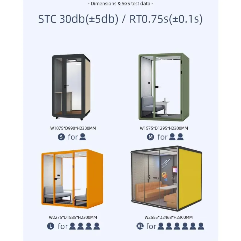 كشك مكتب وحدات مخصصة سهل التركيب كشك الهاتف الصوتي للمكتب