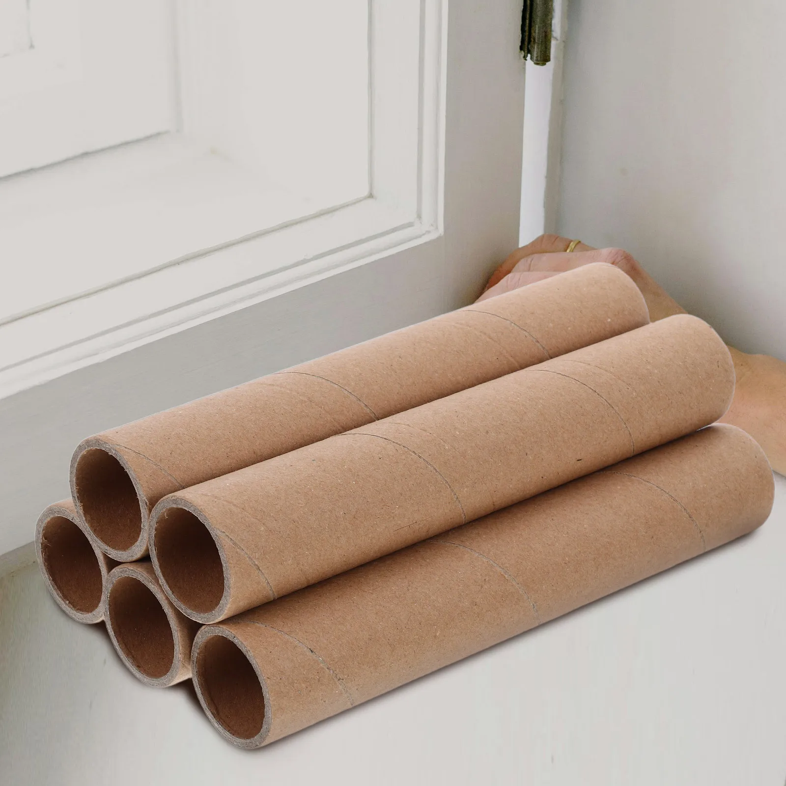 5 Stück Verpackungspappröhrchen aus braunem Kraftpapier, runde zylindrische Versandröhrchen für den Versand von Postern, Karten, Blaupausen, Kunst