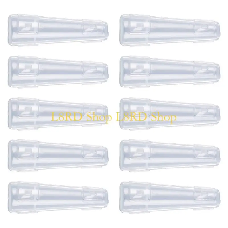 L8RD 10 PCs/conjunto maquiagem Tampas escova maquiagem Casa organizadora escova plástico porta -escova para