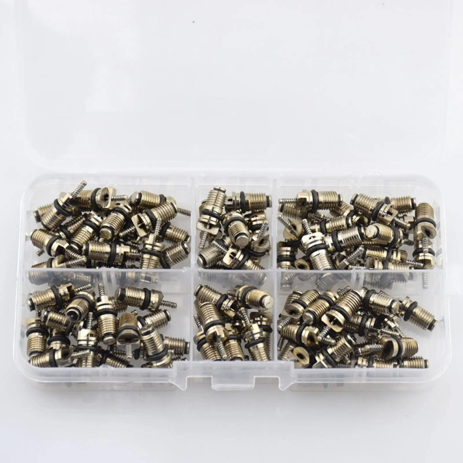Air Conditioning Valve Core Kit Black Copper Pressure Valve Cores Set for Auto Repair Workshop