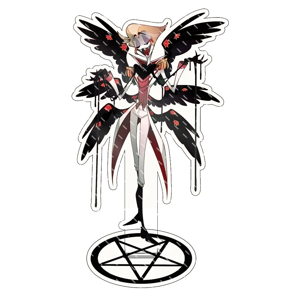 Hazbin Anime Zubehör Alastor Figur Acryl-Ständer Angle Dusk Stehende Platte Szene Alastor Sexy Junge Acryl-Ornamente Spielzeug