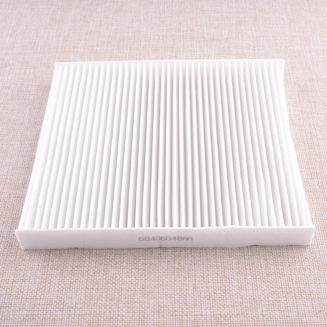 68406048AA White Cotton Car Cabin Air Filter Replacement 68318365AA Fit for Dodge Ram 1500 2500 3500 2016 2017 2018