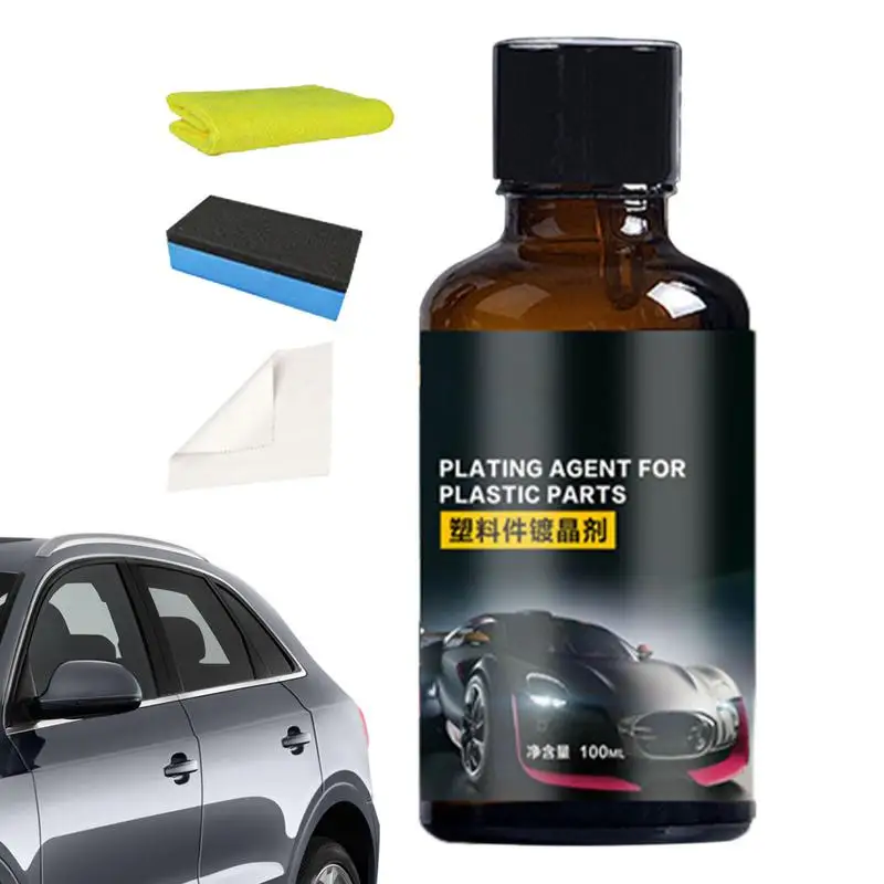 

Car Interior Restorer 100ml Coating Renewal Agent Spray Car Polish For Tires Trim And More Remove Scratches Cloudiness Yellowing