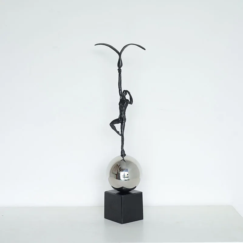 Nonfigurative Body Form Craft Piece Contemporary Sleek Mediterranean Vibe Trinket Foyer Cellaret Hall Exhibit Upscale Statue