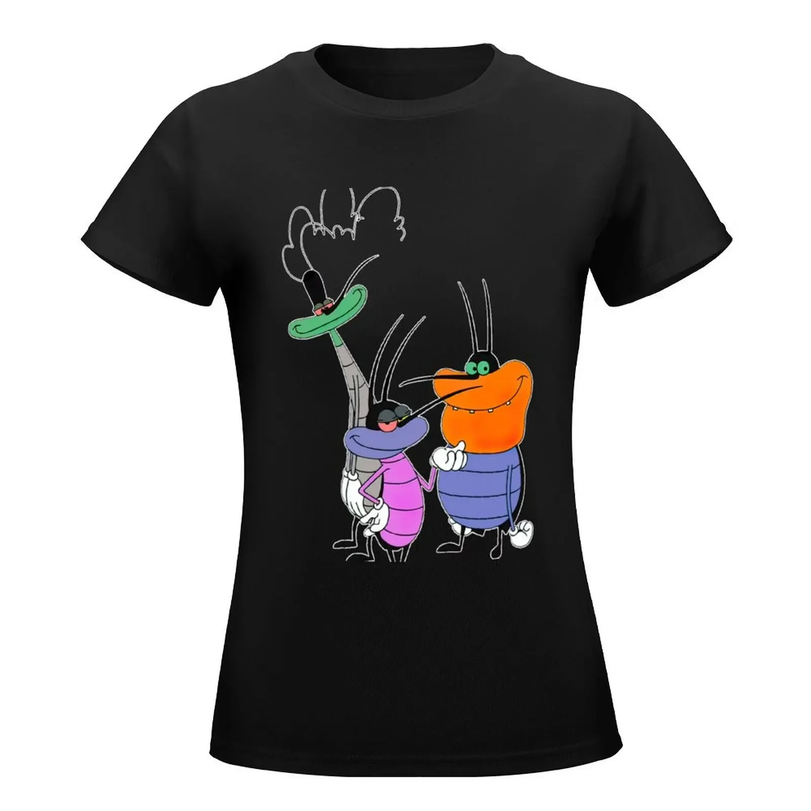 Oggy And The Cockroaches (47) T-Shirt summer top Female clothing summer clothes lady clothes Woman clothes