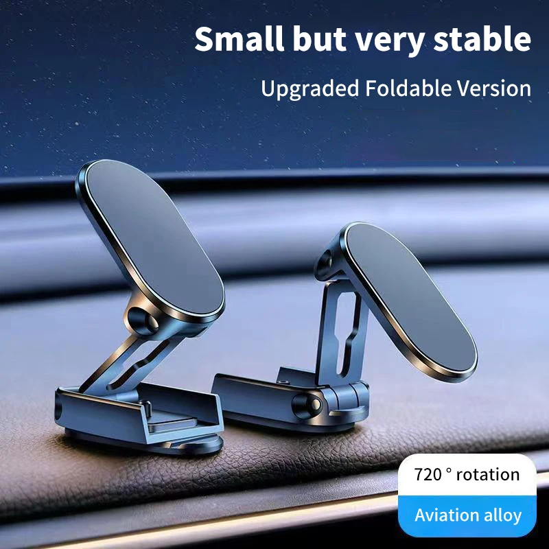 Car Phone Holder Foldable Car Phone Holder 720° Rotation Strong Magnetic Mobile Phone Stand Creative Multi-Angle Phone Bracket
