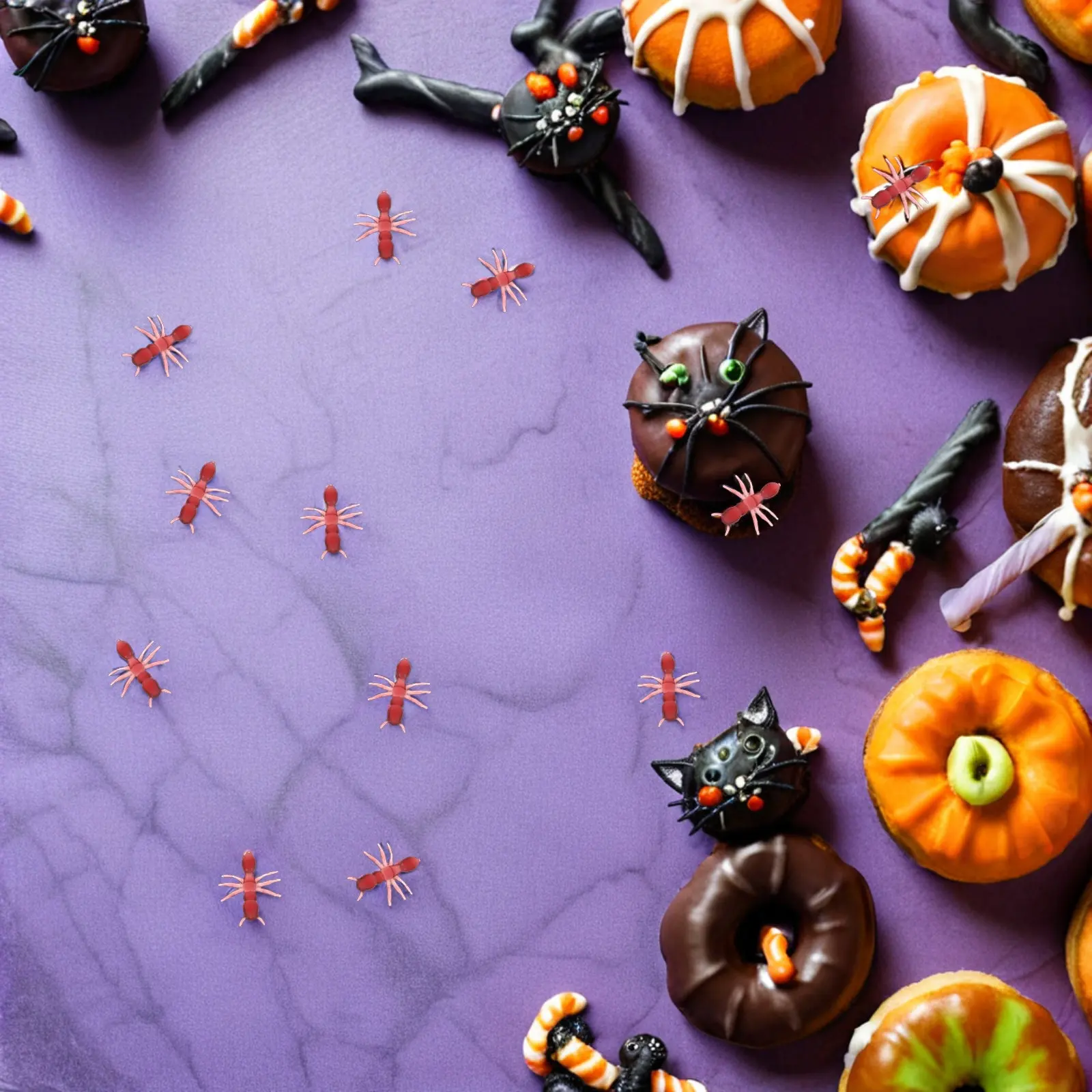 

50Pcs Realistic Fake Ants Detailed Plastic Insects for Halloween Scare Pranks April Fool's Day Joke Games Brown