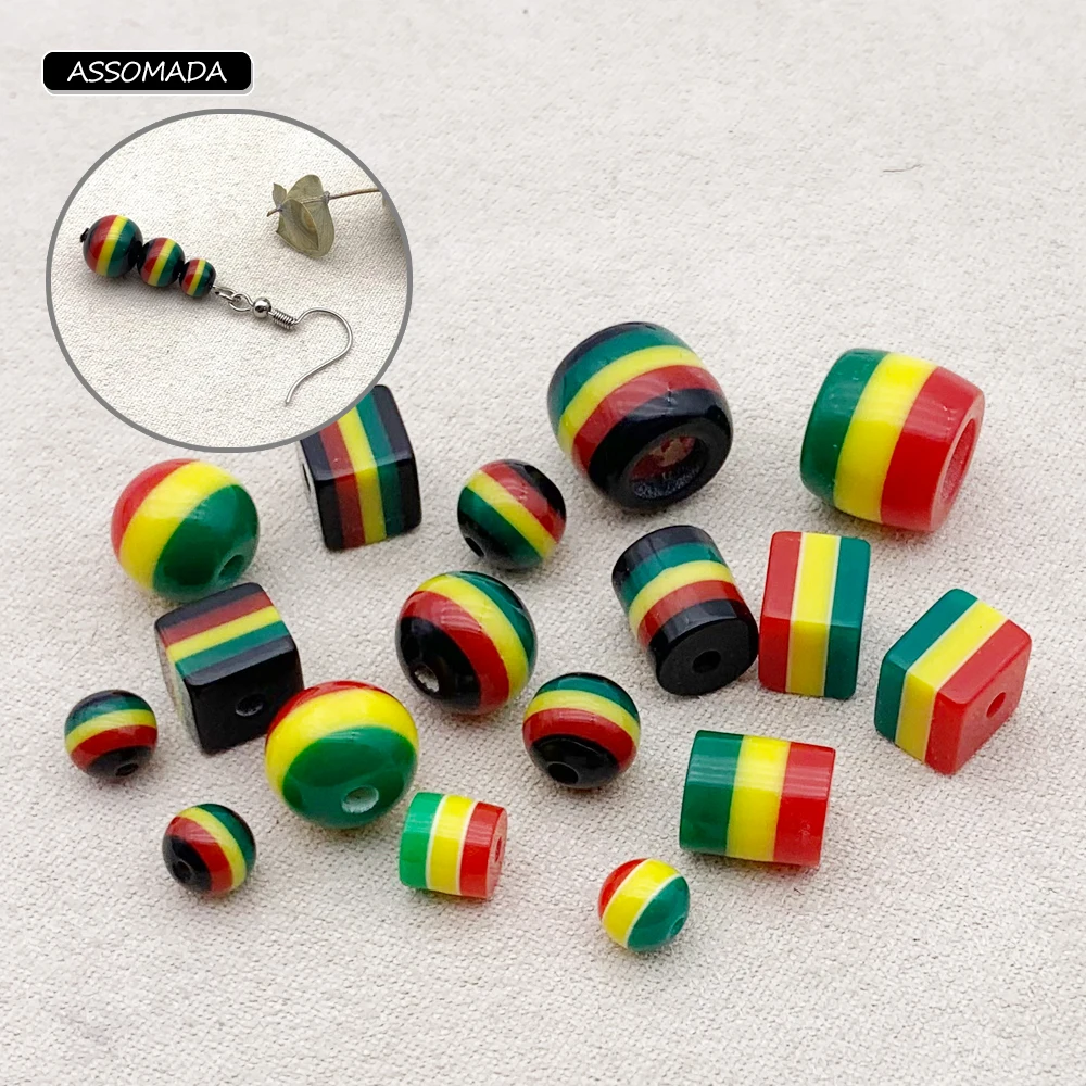 50/100pcs Plastic Bob Beads For Jewelry Making Handmade Men Women Bracelet Necklace Erraings Waist Beads DIY Jewelry Accessories