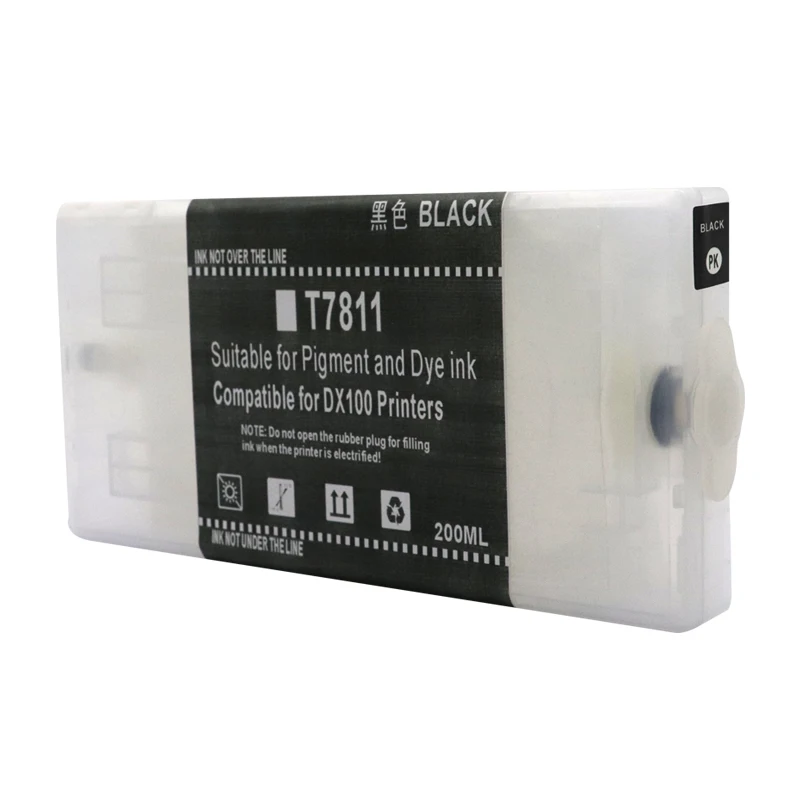 T7811-T7816 Empty refillable ink cartridge with chips for Fujifilm Frontier-S DX-100 Fuji DX100 Printer (6 colors available)