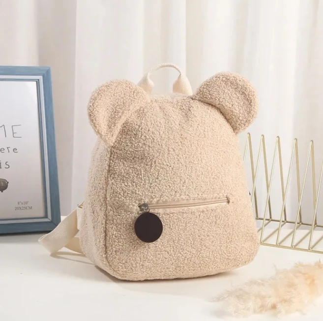 Mochila bordada personalizada para crianças, leve saco de urso de pelúcia para crianças, nome personalizado, meninos, meninas, senhoras, presente infantil