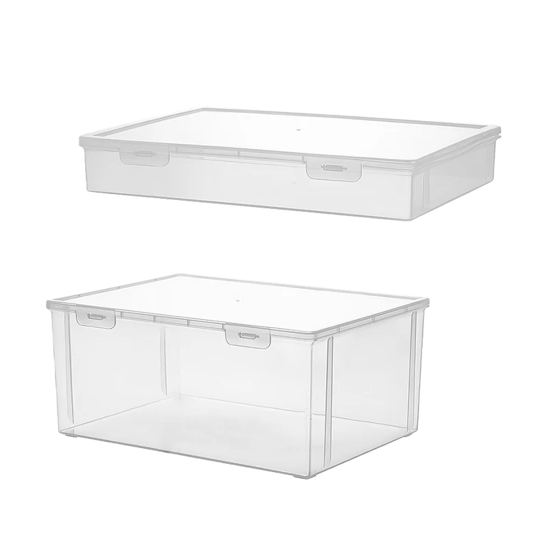 

Household Documents Storage Box A4 Paper Organizer Transparent Office Printing Paper Storage Box Multifunction Desktop Organized
