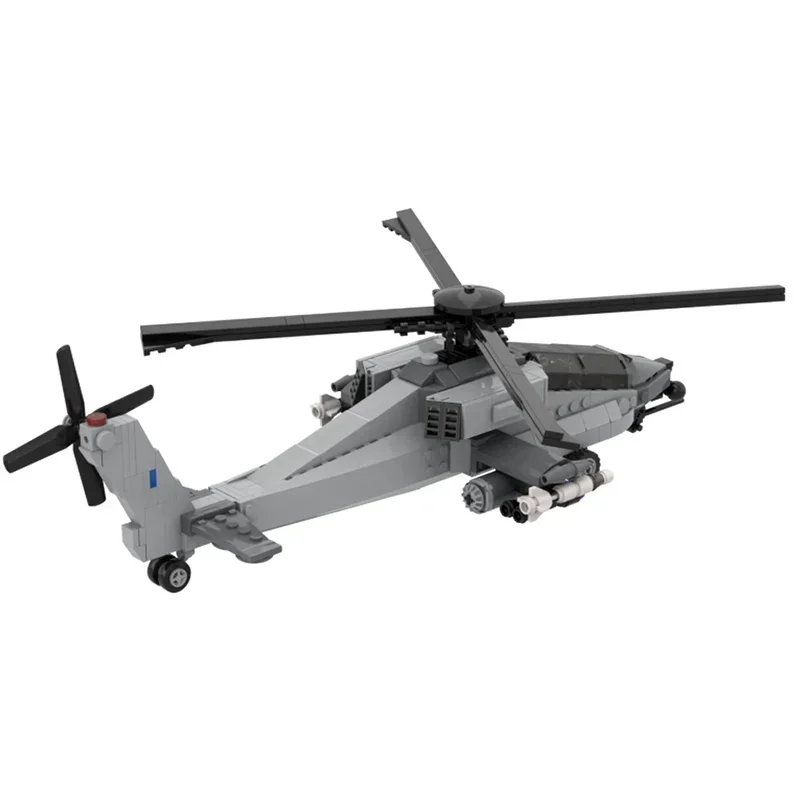Military Series Model Moc Building Blocks Modular AH-65 Fighter Model Technology Modular Gifts Construstion DIY Assembly Toys