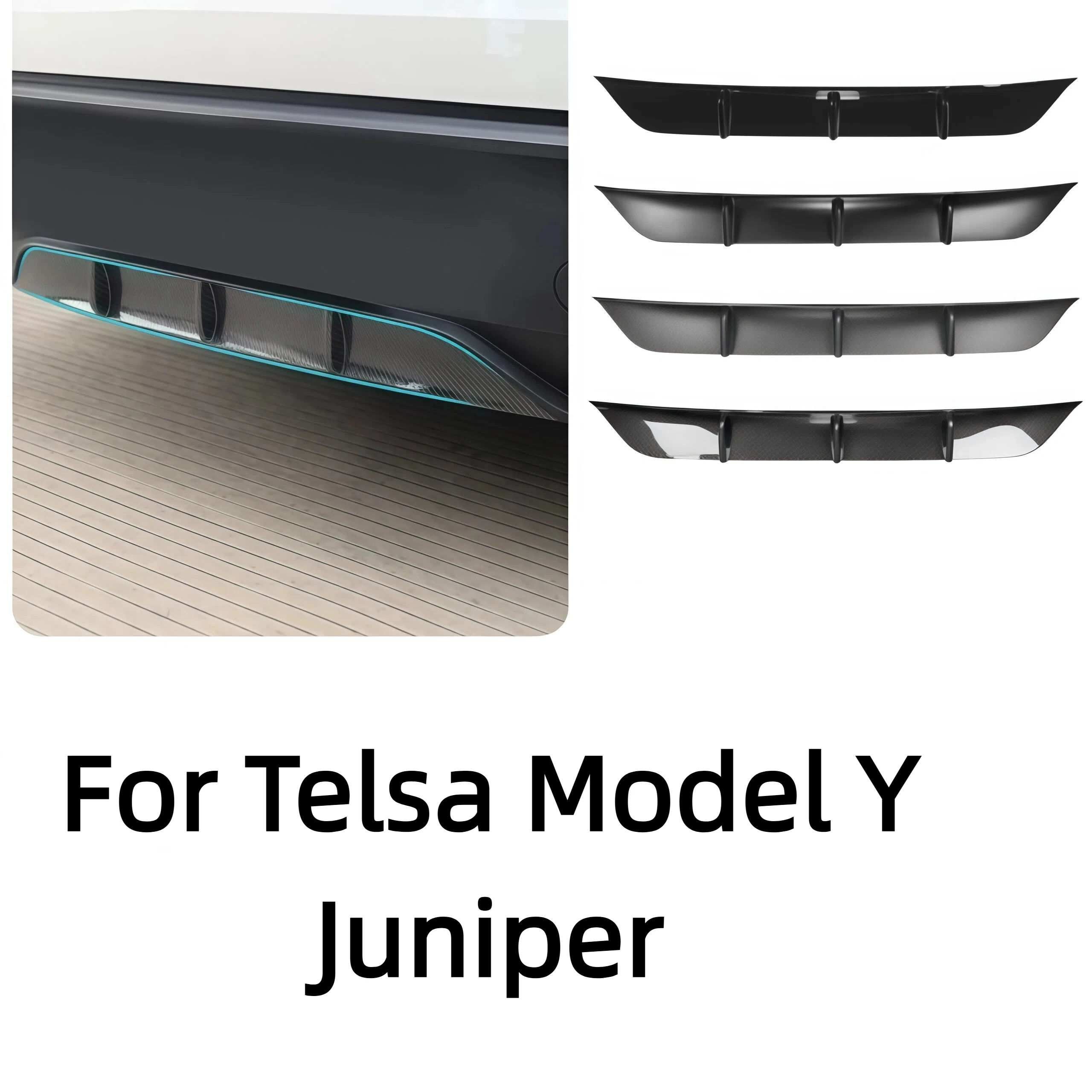 

Для Tesla New Model Y Juniper 2025-2026: Декоративный задний диффузор из ABS-пластика, накладка на багажник, защита заднего бампера от царапин