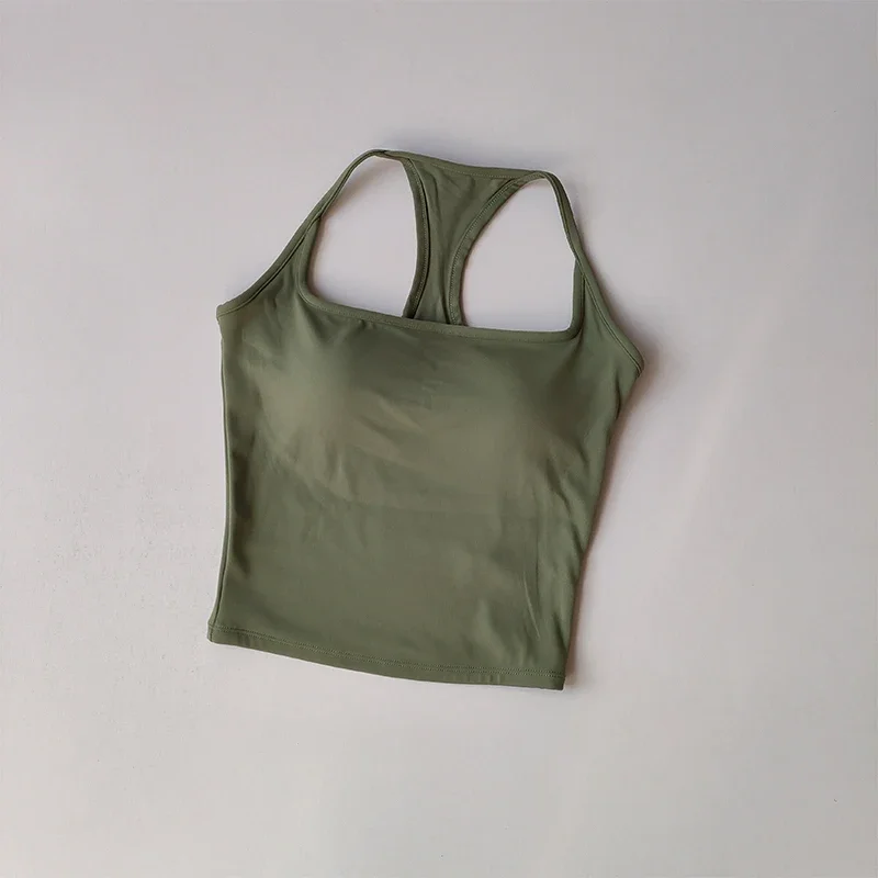 Integrierter stoßfester, farbblockierender I-Rücken, schöner, schnelltrocknender, vielseitiger Pilates-Yoga-Top, Fitness-BH, Damen-Sporttop – Detail 13