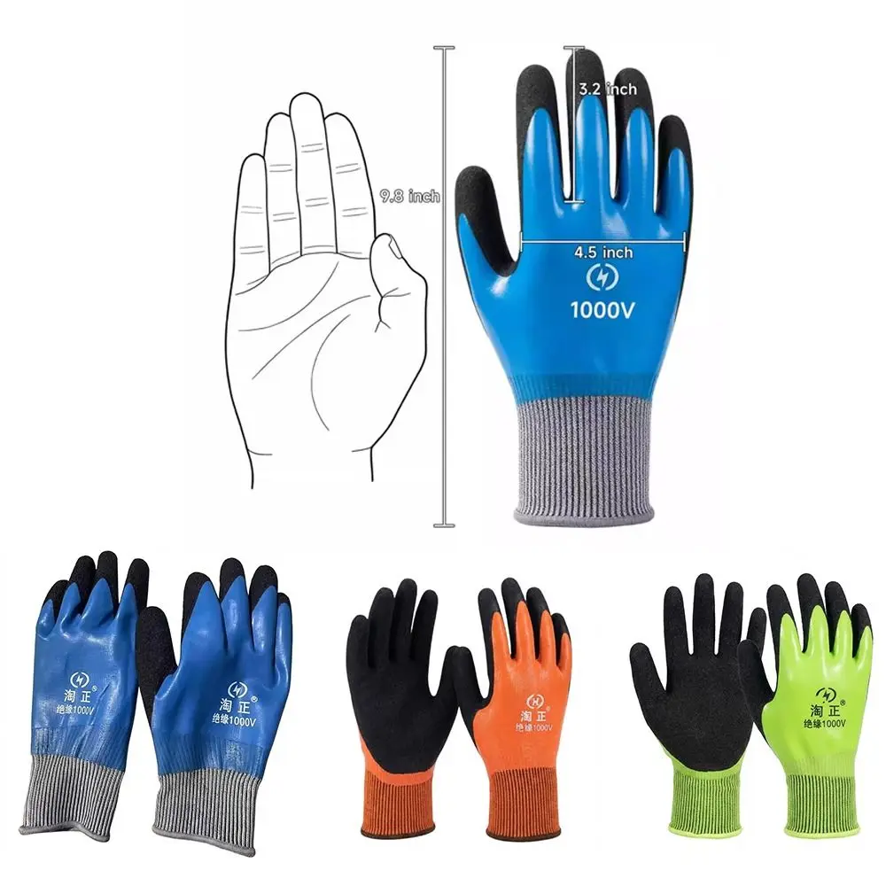 

Withstanding Voltage 1000 V Electrician Insulating Gloves Anti Slip Rubber Safety Protective Gloves Anti-shock High Elasticity