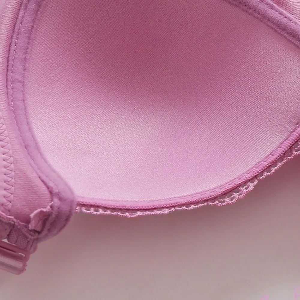 Além de tamanho grande mães idosas sutiã de renda close-fitting à prova de choque renda roupa interior feminina não anel de aço lingerie