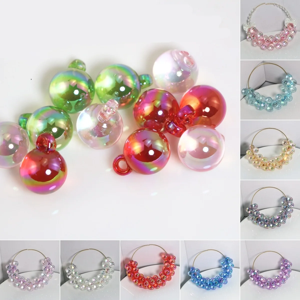 New Fashion UV rainbow sunshine bulb beads for DIY handmade bracelet necklace making