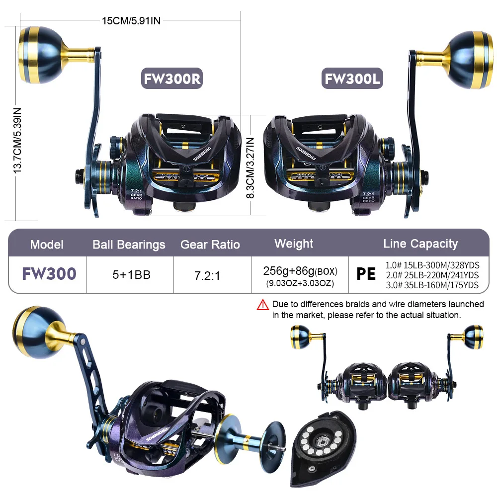 Carrete Luya para slow jigging en alta mar con lanzamiento lejano - imagen 2