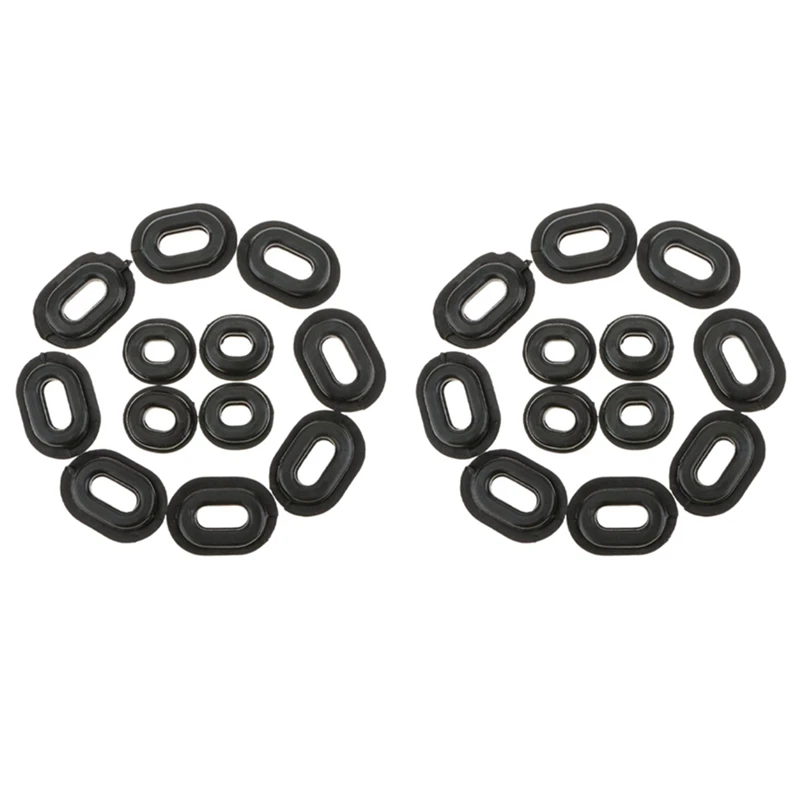 24Pcs Motorcycle Rubber Side Cover Grommets Replacement Gasket Fairings For CG125