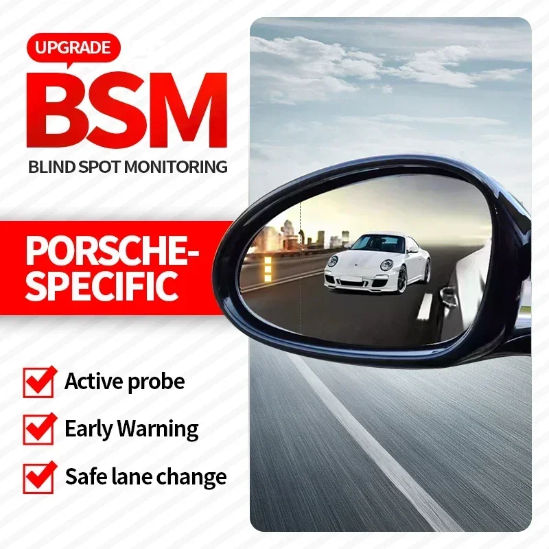 

For Porsche 77Ghz 24Ghz Radar Car Blind Spot Mirror Radar Detection System BSA BSM Monitor Change Assist Parking Radar Warning