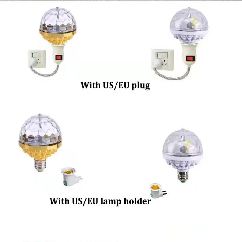 Obrotowa magiczna światła kulkowe E27 LED żarówka światło sceniczne DJ dyskoteka atmosfera lampa do klubu tanecznego KTV wystrój oświetlenie