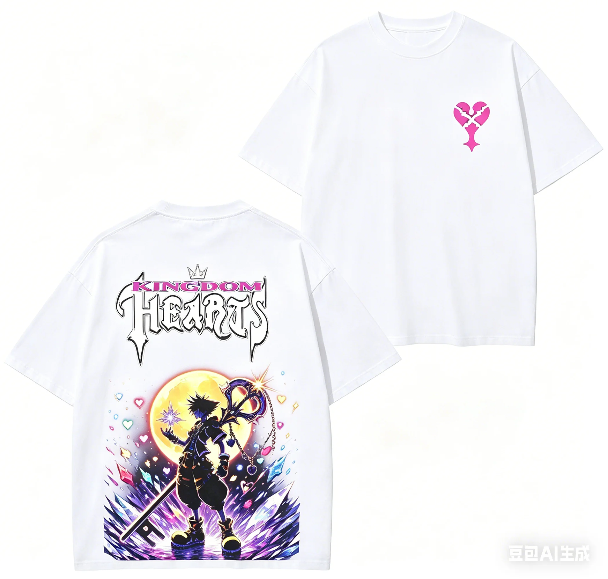 Camiseta Kingdom Hearts Sora para amantes del anime, ropa para todo el año, ropa con personalidad, talla grande, Unisex, nuevo modelo, ropa de calle clásica