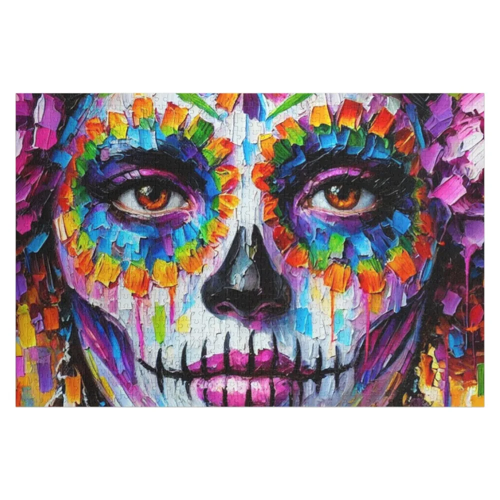 Day of the Dead Jigsaw Puzzle Personalised Wooden Decor Paintings Personalized Kids Gifts Custom Wooden Gift Puzzle