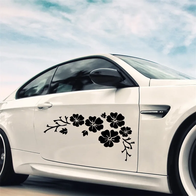 Новая наклейка на кузов автомобиля, Цветочная наклейка, наклейка на автомобильное окно, бампер, дверь, царапины, наклейки для грузовика, мотоцикла, стильная виниловая наклейка, Цветочный декор