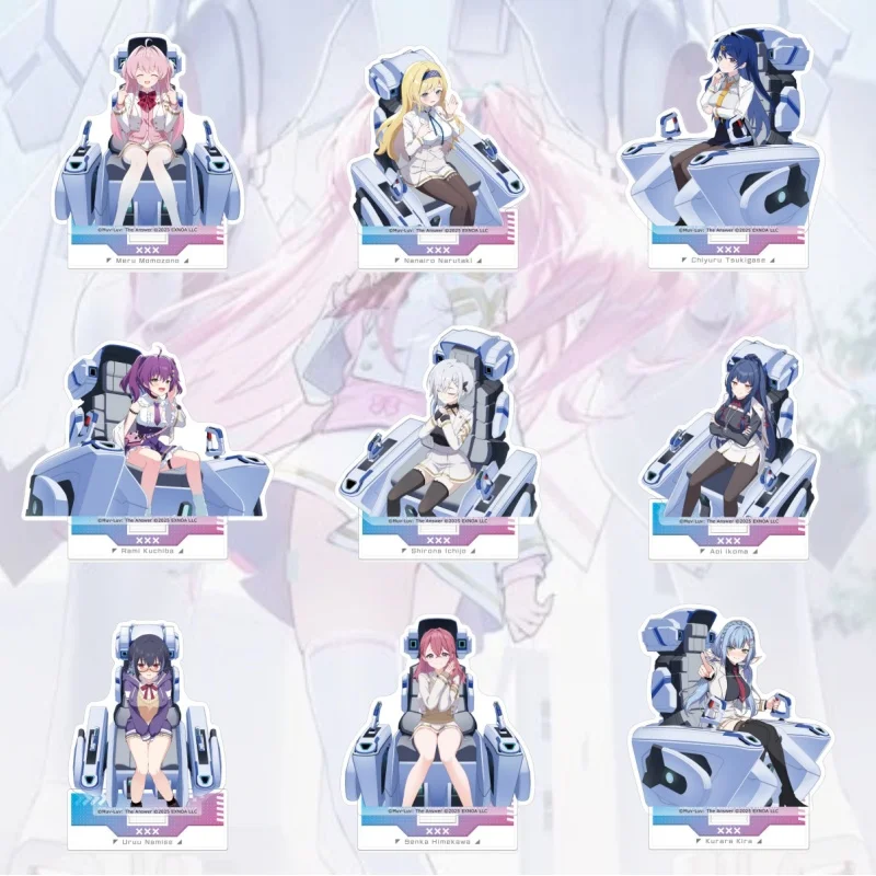 Game Muv-Luv Girls Garden Anime Acrylic Stand Meru Momozono Model Figure Cosplay Plate Holder Topper Birthday Fans Keychain Gift