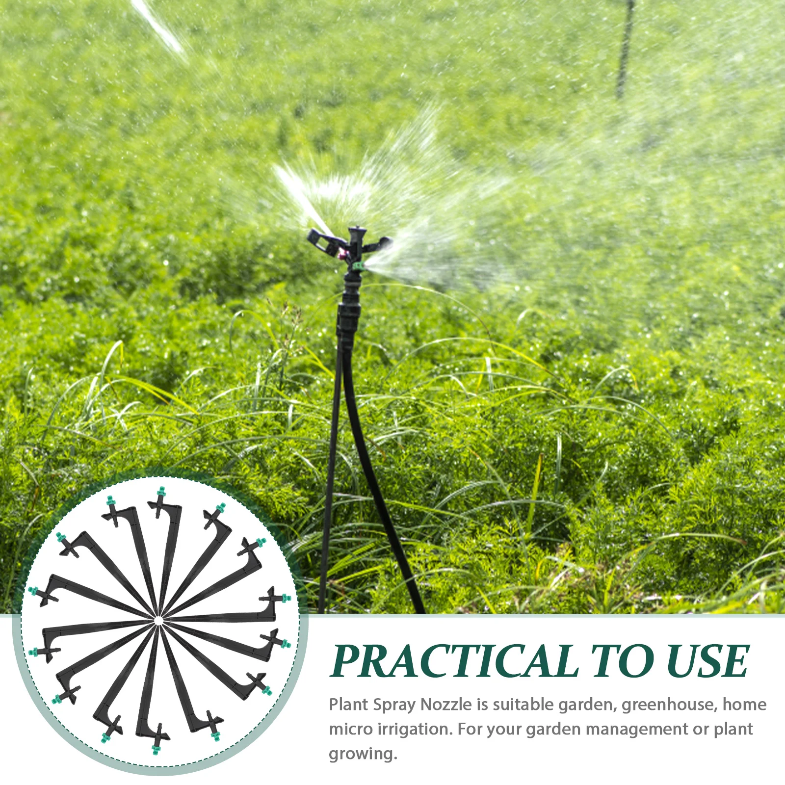 

20pcs Atomizing Nozzle Irrigation Heads Adjustable Misting Sprinkler for Spike Plant Watering Lawn Dripper Spray