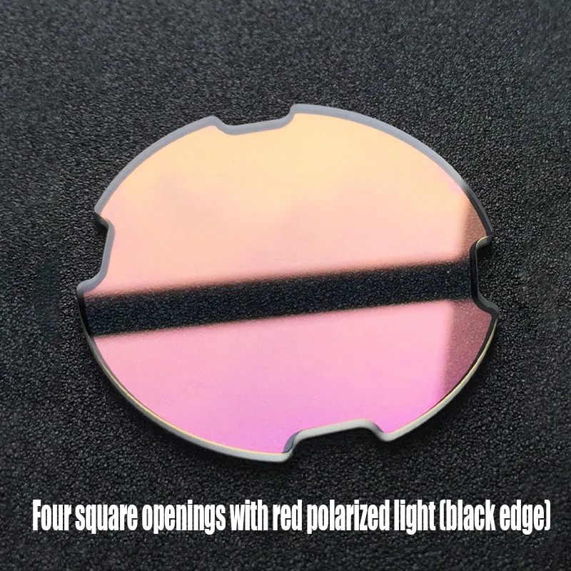 Mineral Glass 52.4mm For Diesel DZ7264 DZ7311 DZ7348 7420 7395 7258 Square Black Edge Layer Watch lenses Mirror Replacement Part